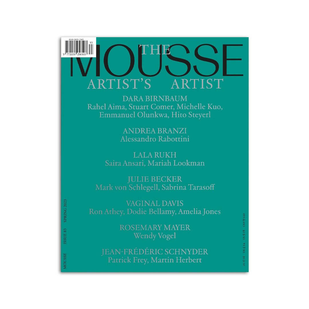 Mousse Magazine, Issue 83