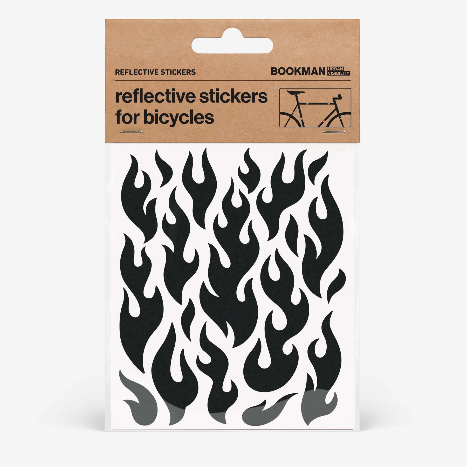 Reflective Stickers Flames - Black