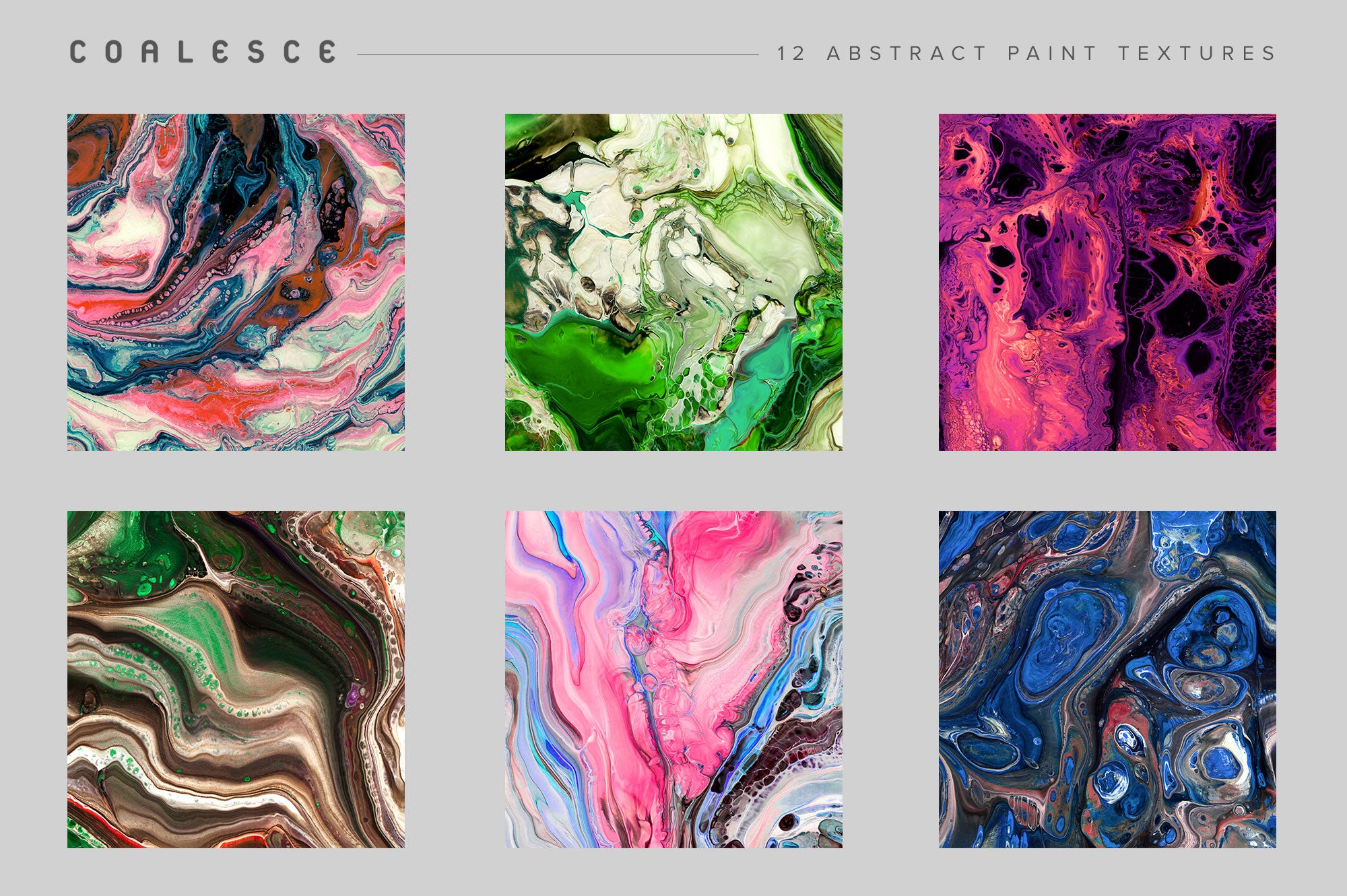 Coalesce: 12 Abstract Paint Textures