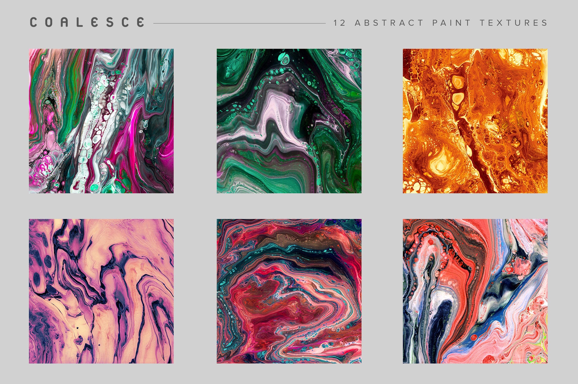 Coalesce: 12 Abstract Paint Textures