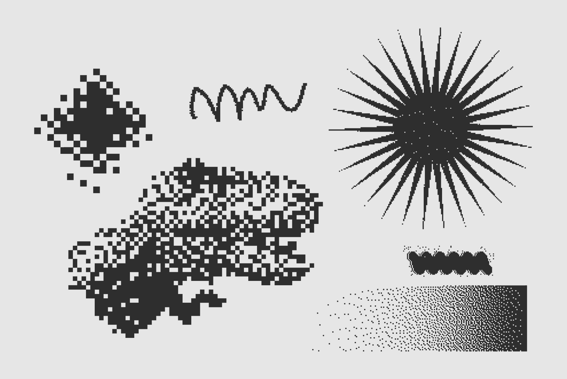 120 Vector Dither Textured Clip Art Shapes – hypernormal.space