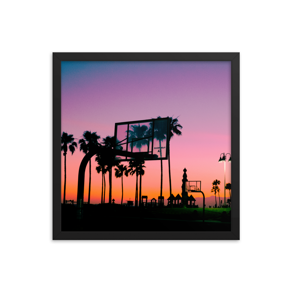 Empty Venice Courts During Quarantine - Framed Photo Lustre Paper