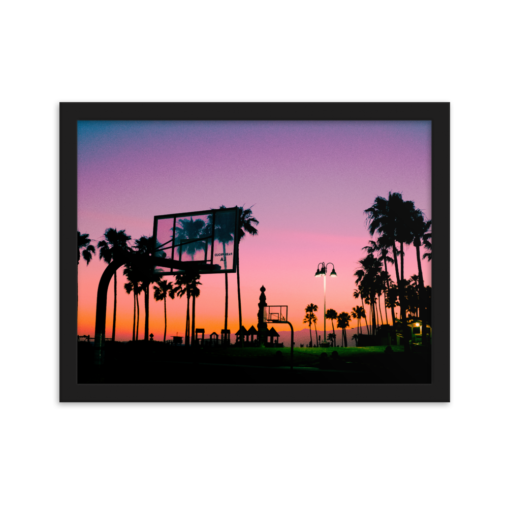 Empty Venice Courts During Quarantine - Framed Matte Paper Poster