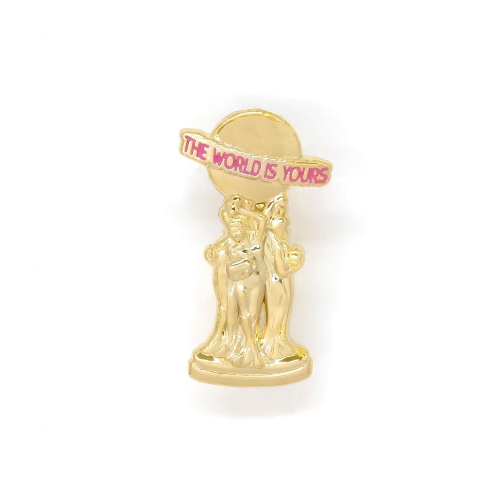 THE WORLD IS YOURS LAPEL PIN
